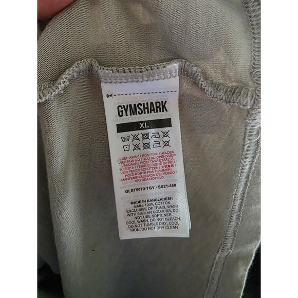 Gymshark Khaki Zip Faux Pocket Crew Neck T Shirt Athleisure Workout women's XL - Picture 3 of 5